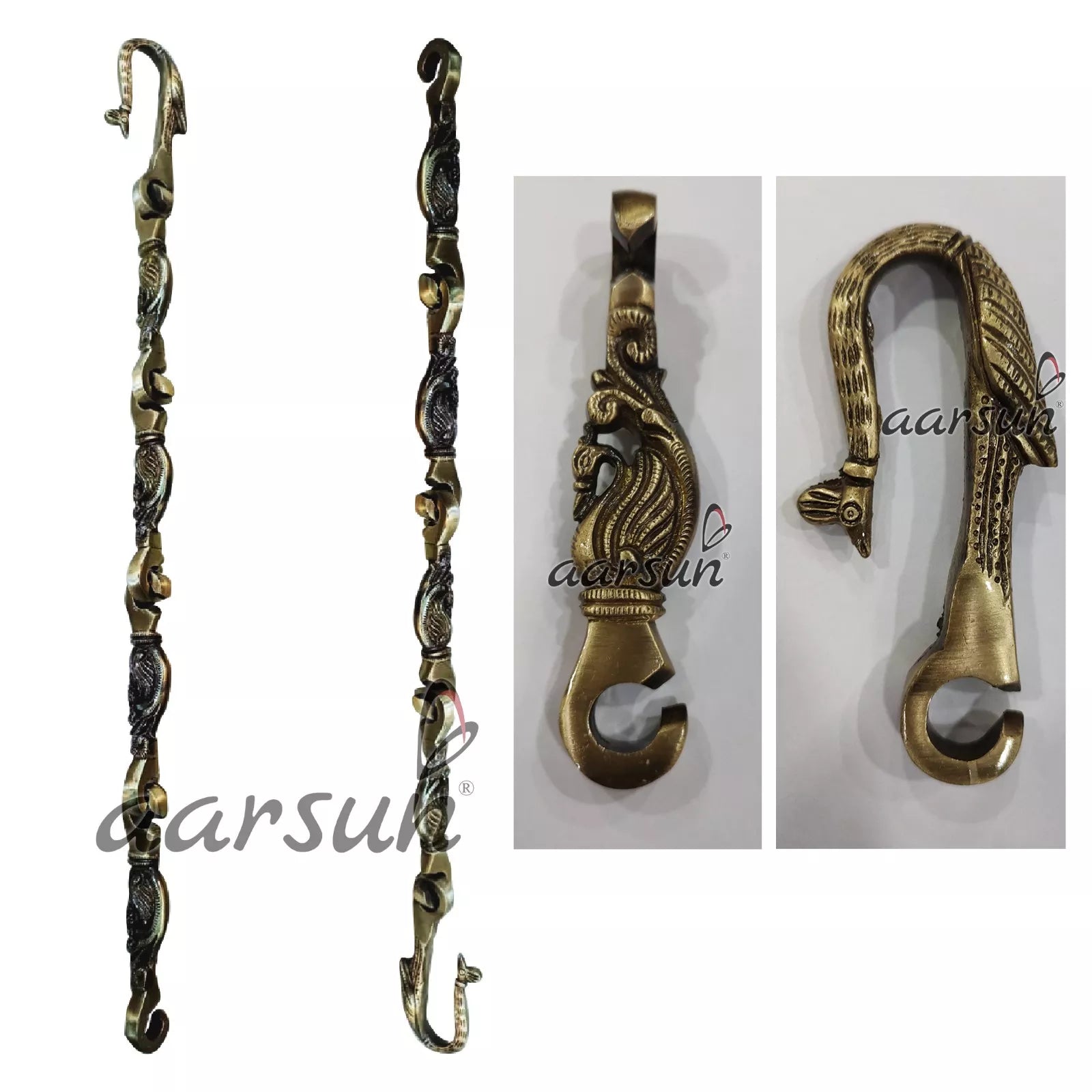 Most Decorative Peacock Design Brass Chain JCHAIN-0012
