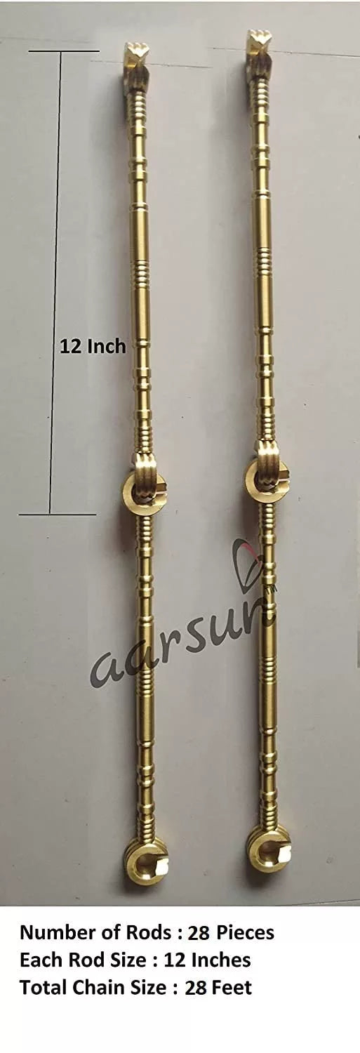 Pure Brass Jhula Rods Chain JCHAIN-009