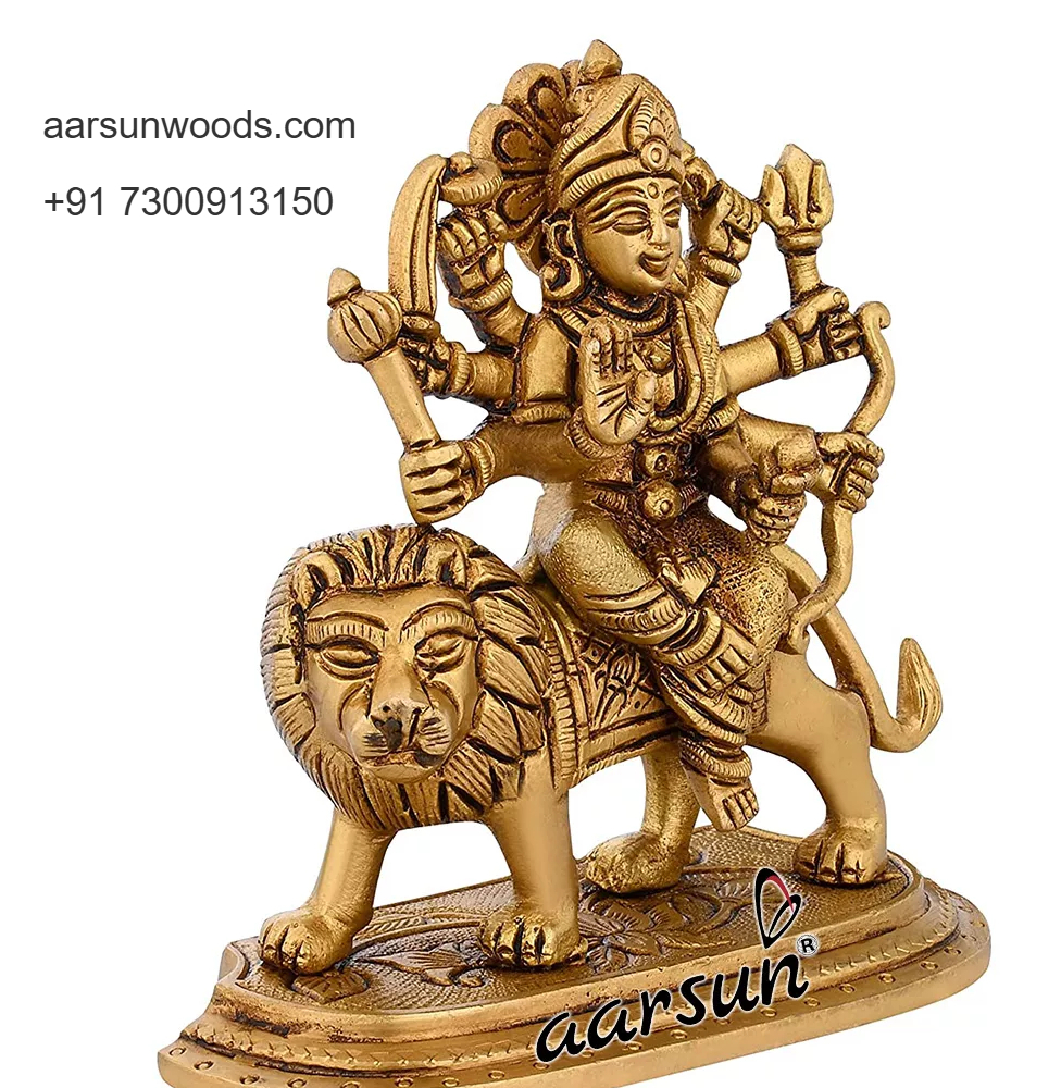 Decorative Brass Durga Sherawali Statue  Perfect for Navratri  2025