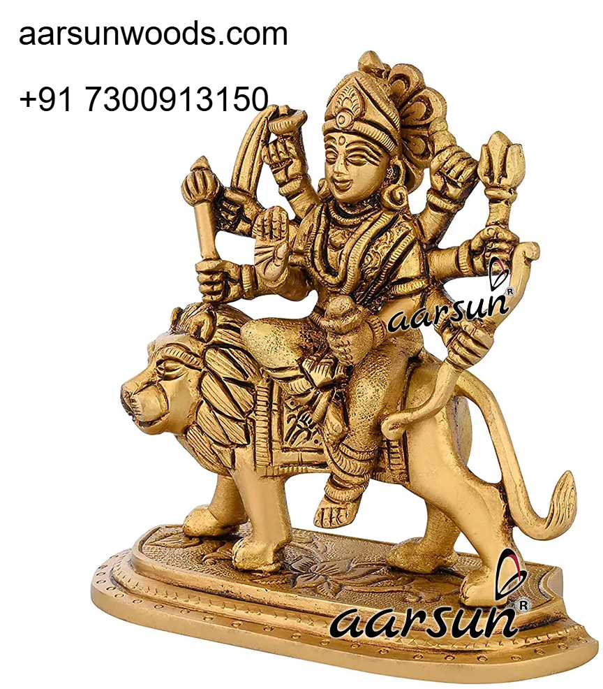 Decorative Brass Durga Sherawali Statue  Perfect for Navratri  2025