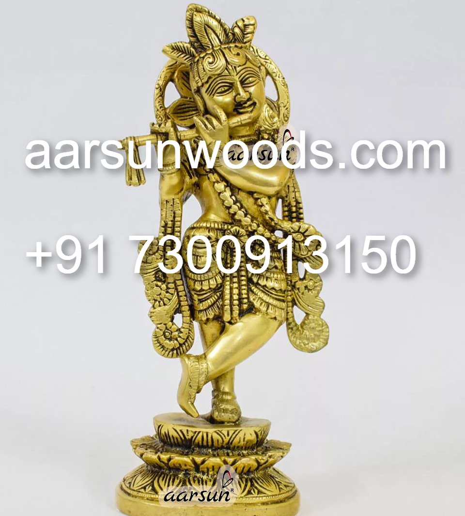 Small Brass Laddu Gopal Statue – Ideal for Office Desk or Car 2025