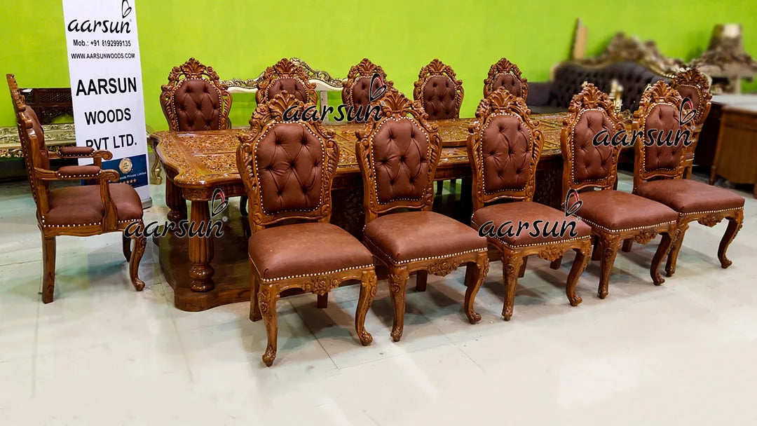 12 Seater Designer Dining Sets in Teak Wood YT-495