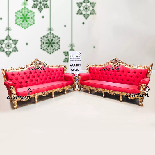 4 Seater Sofa Set in Smooth Pink Fabric YT-267