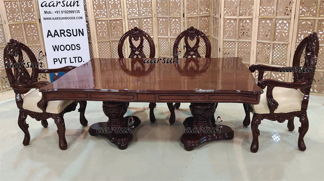 6 Seater Dining Set in Dual Tone Finish YT-442