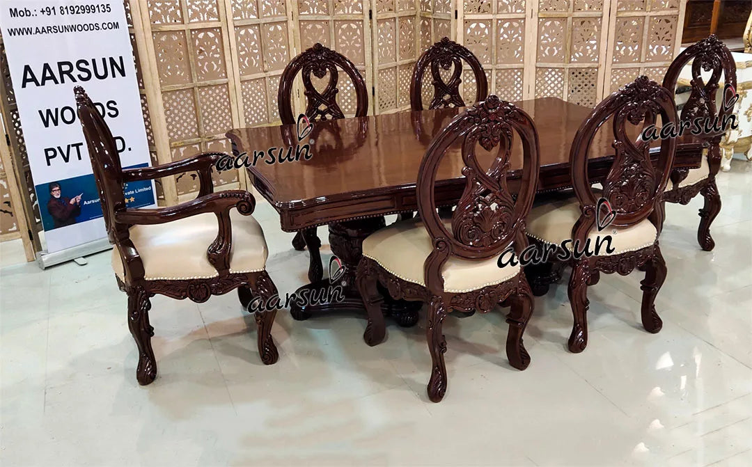 6 Seater Dining Set in Dual Tone Finish YT-442