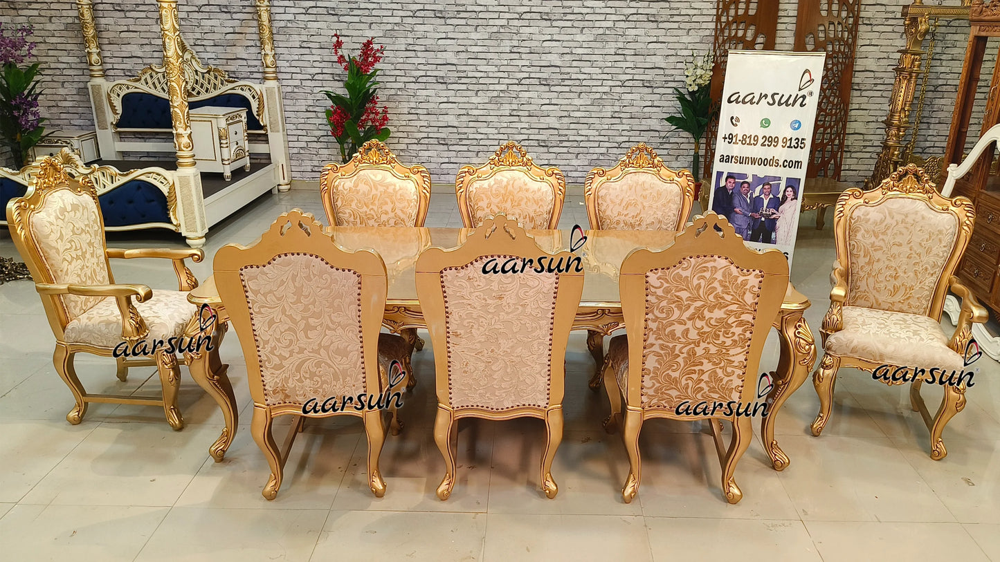 शाही 8 सीटर डाइनिंग सेट - आरसून (Shahi 8 seater dining set - Aarsun)