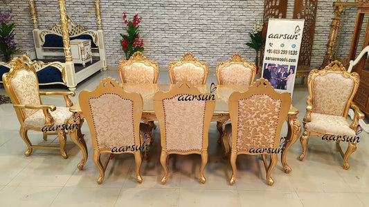 शाही 8 सीटर डाइनिंग सेट - आरसून (Shahi 8 seater dining set - Aarsun)