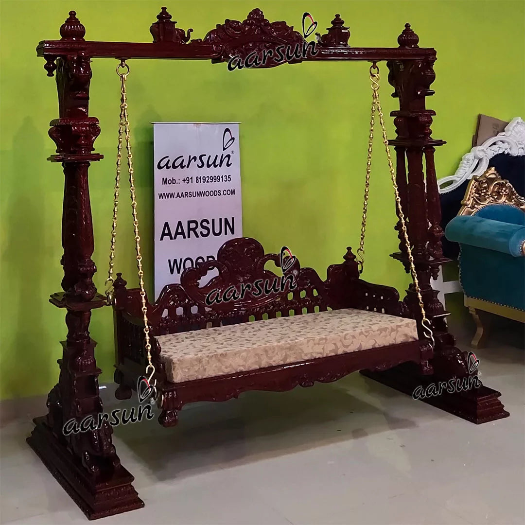 Amazing Indoor Indian Swing with Animal Carvings YT-475