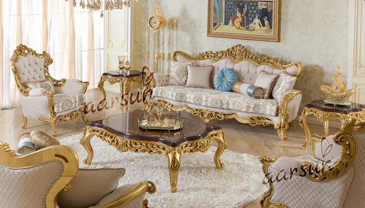 Antique Sofa Design in gold finish SF-0049