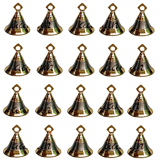 Brass Christmas Bells Pack of 20 - BELL-0006