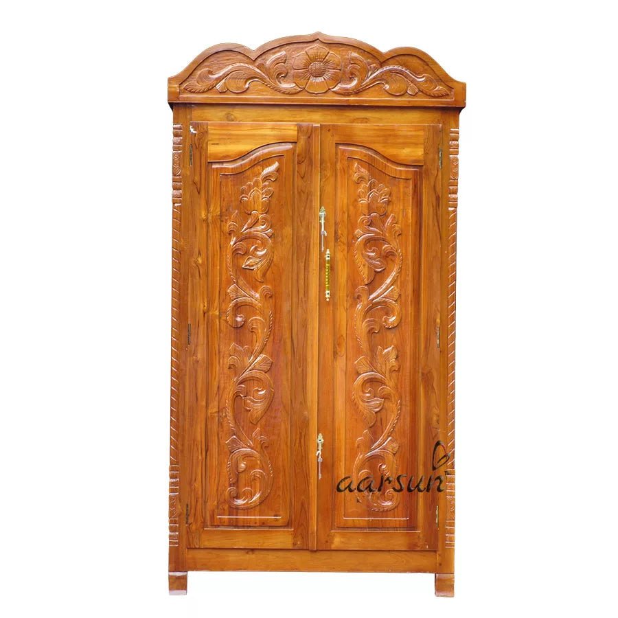 Traditional Carved Wooden Almirah