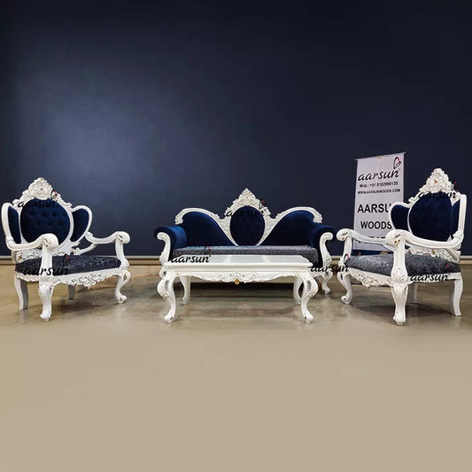 शाही सफ़ेद सोफ़ा सेट (Shahi Safed Sofa Set)