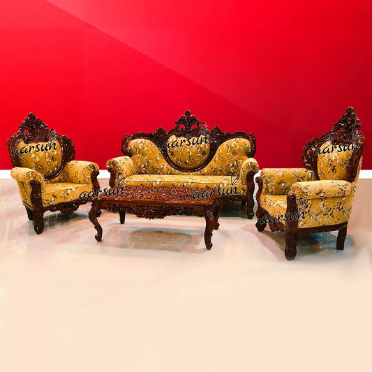 வசீகர காலனி வகை மரச் சோபா செட் (Wooden Sofa Set)