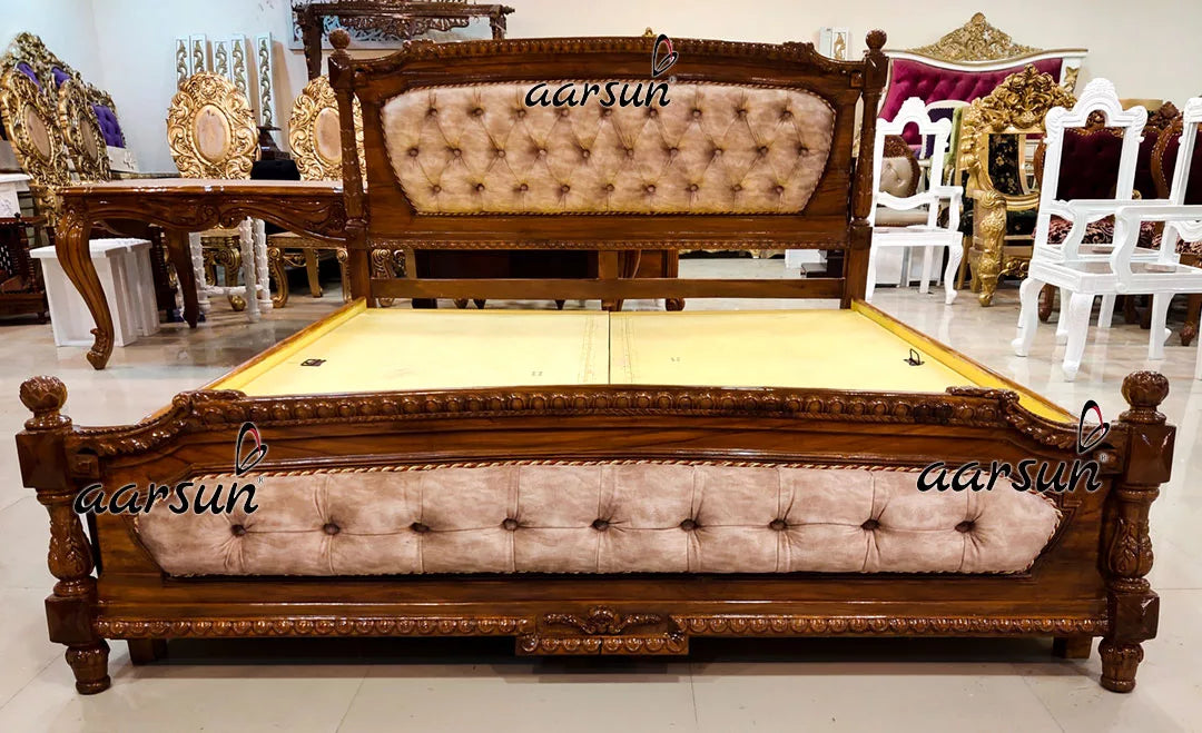 Elegant King Size Bed with Storage YT-404