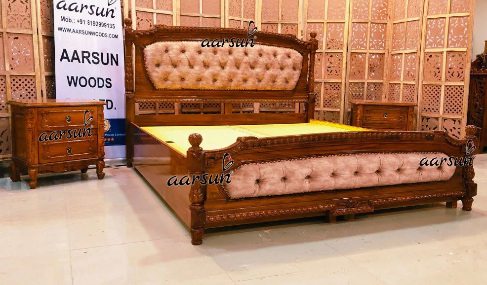 Elegant King Size Bed with Storage YT-404