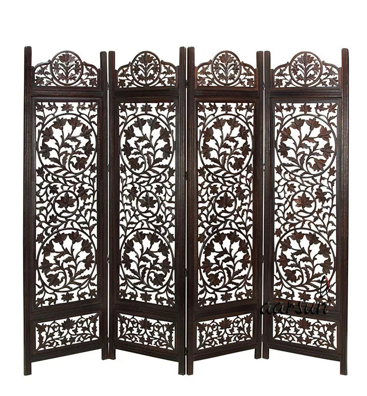 Floral Carved Partition Screen RD-0064