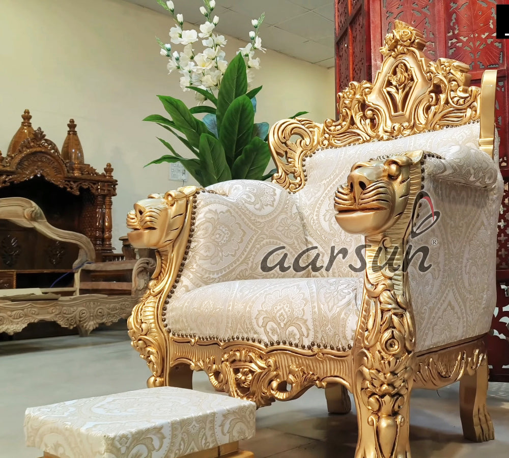 Elegant Guru Ji Satsang Chair with Footstool