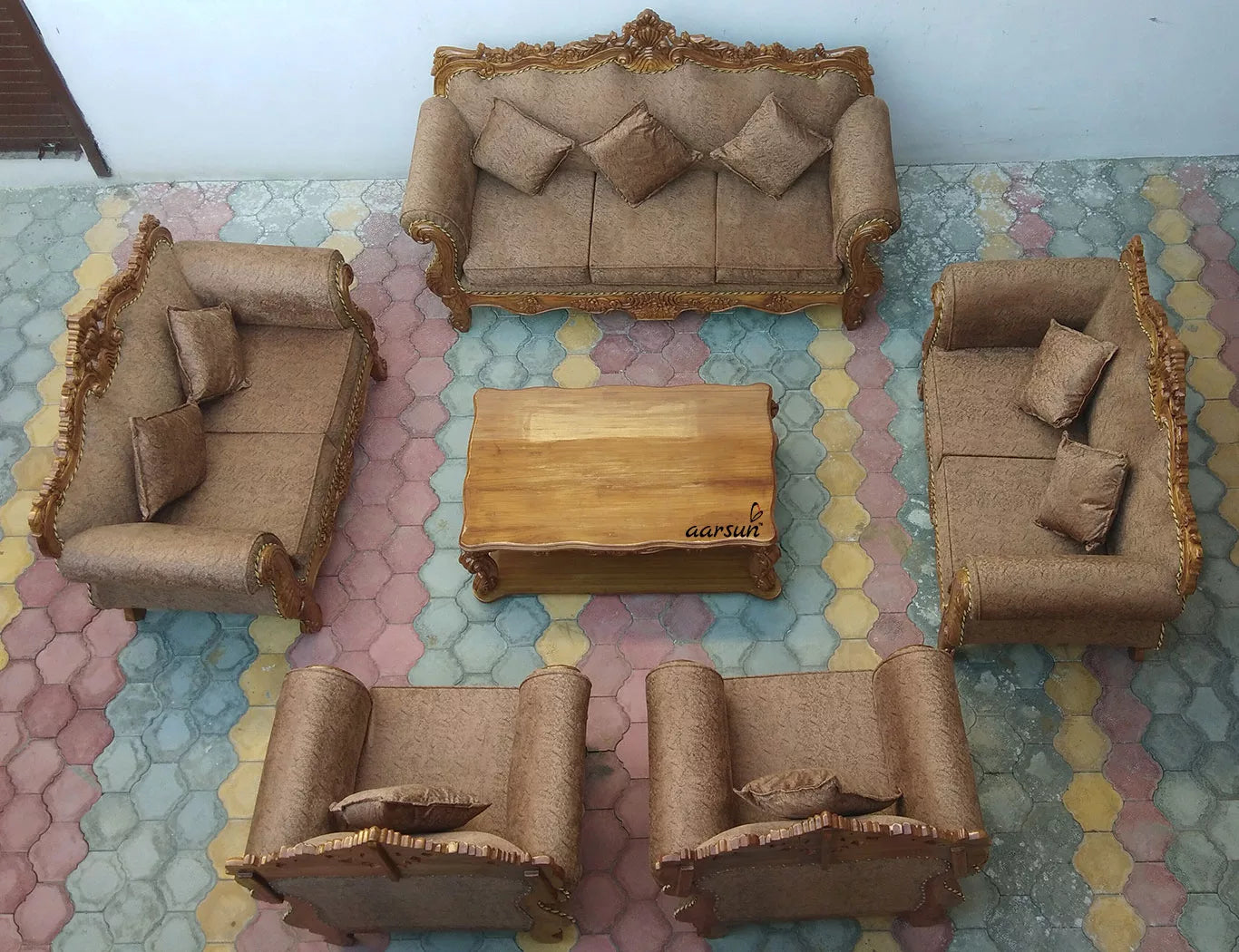 Hand Carved Wooden Sofa Set YT-82