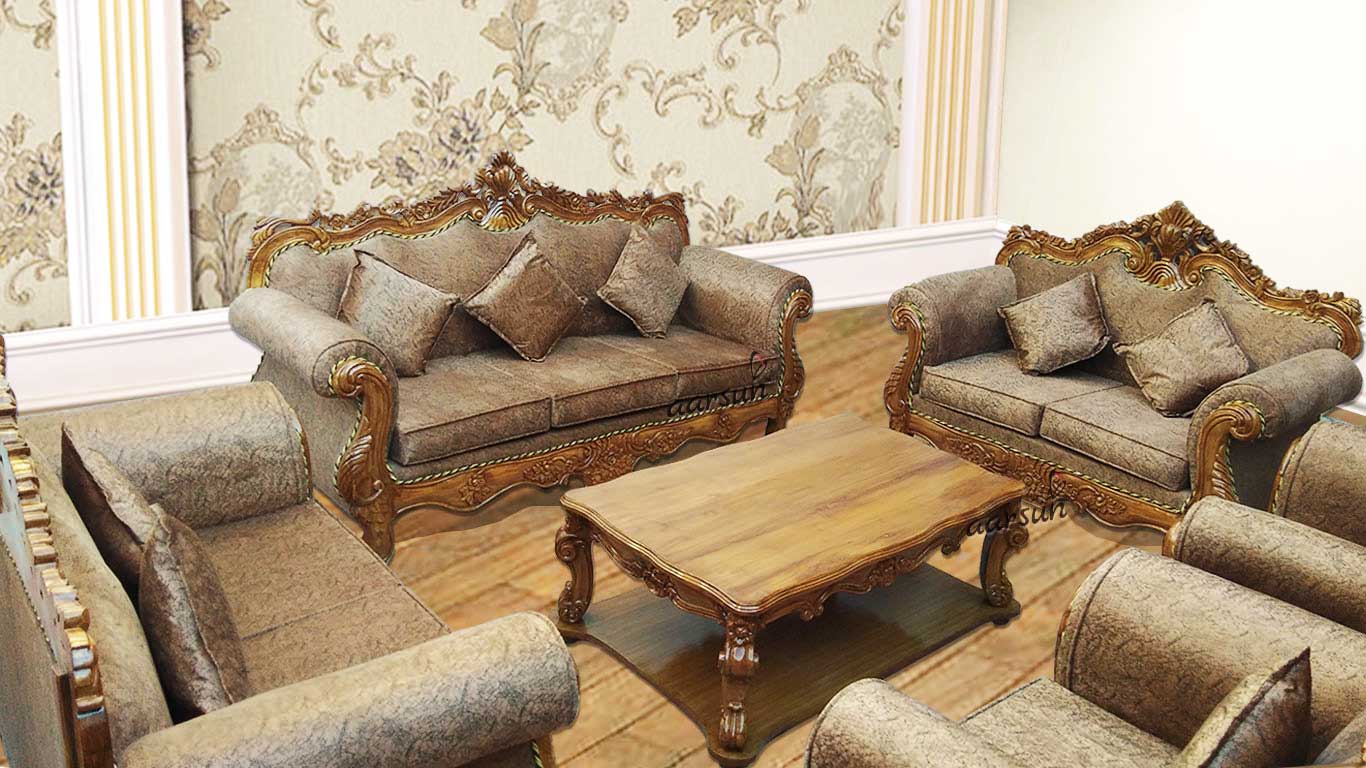 Hand Carved Wooden Sofa Set YT-82