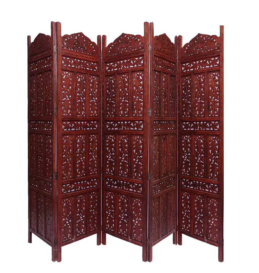 **خَشَب شيشام - شاشة قسم ٥ ألواح**
**(Khashāb Shīshām - Shāsha Qism 5 'Alwāḥ)**

This translates roughly to "Sheesham Wood - 5 Panel Partition Screen".  It uses keywords likely to be searched for and highlights the key selling points.