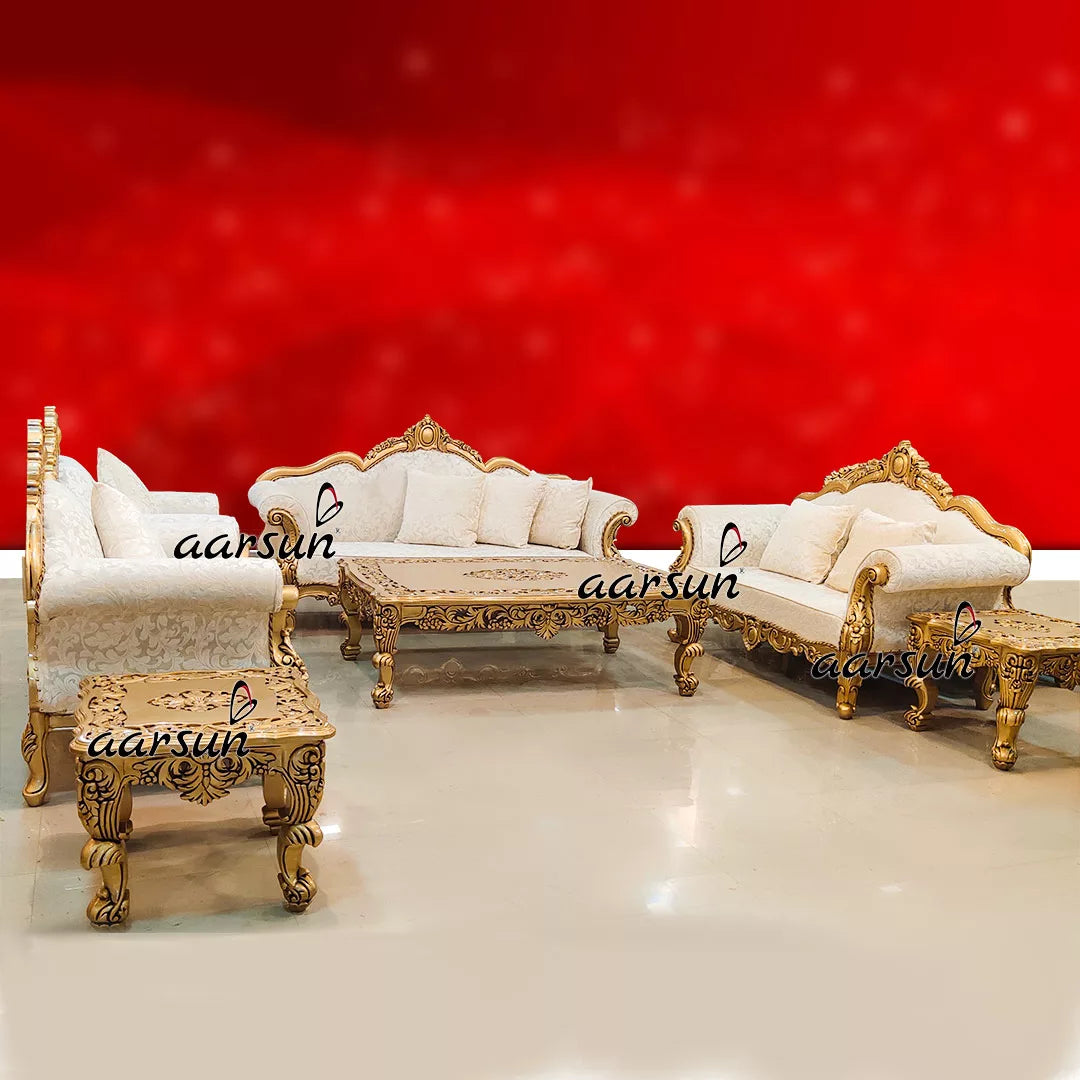 हाथ से बना लकड़ी का सोफ़ा सेट (Wooden Sofa Set)