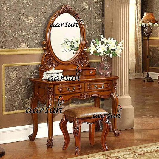 Elegant Handmade Vanity Set with Dresser