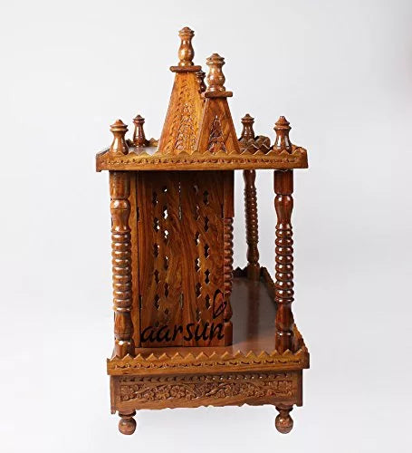 Handmade Wooden Temple in Sheesham MNDR-7254