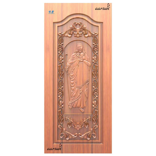 Beautiful Jesus Christ Carved Door