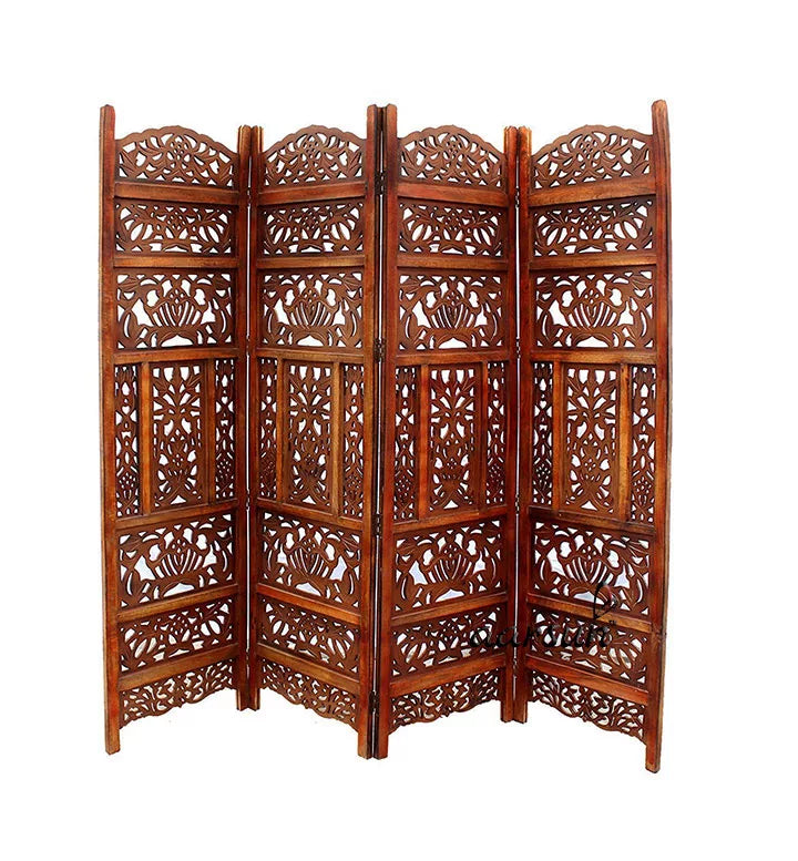 Leaf Design Wooden Room Divider RD-0042