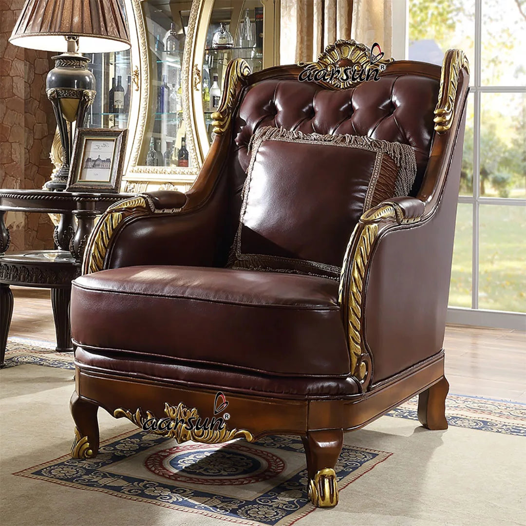 Maharaja Luxury Hand Carved Sofa Set LUXSF-005