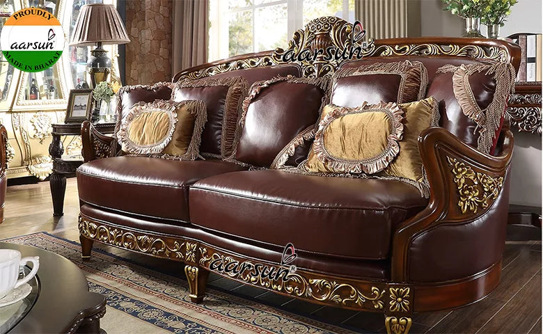 Maharaja Luxury Hand Carved Sofa Set LUXSF-005