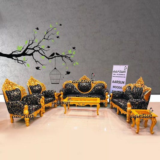 சிறப்பு தங்க நிற சோபா செட் (Sofa Set) - YT-414