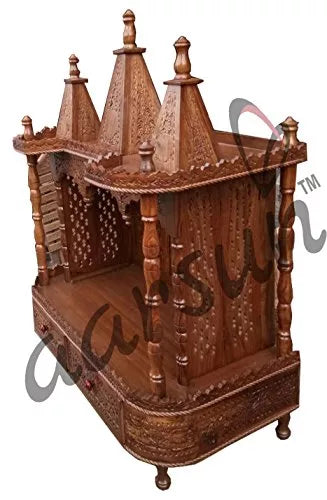 Pooja Temple in Sheesham Wood MNDR-0136