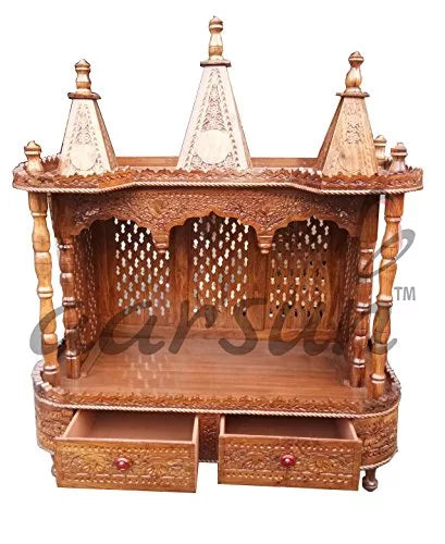 Pooja Temple in Sheesham Wood MNDR-0136