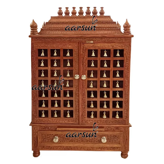 Puja Bell Temple in Teak Wood MNDR-0068