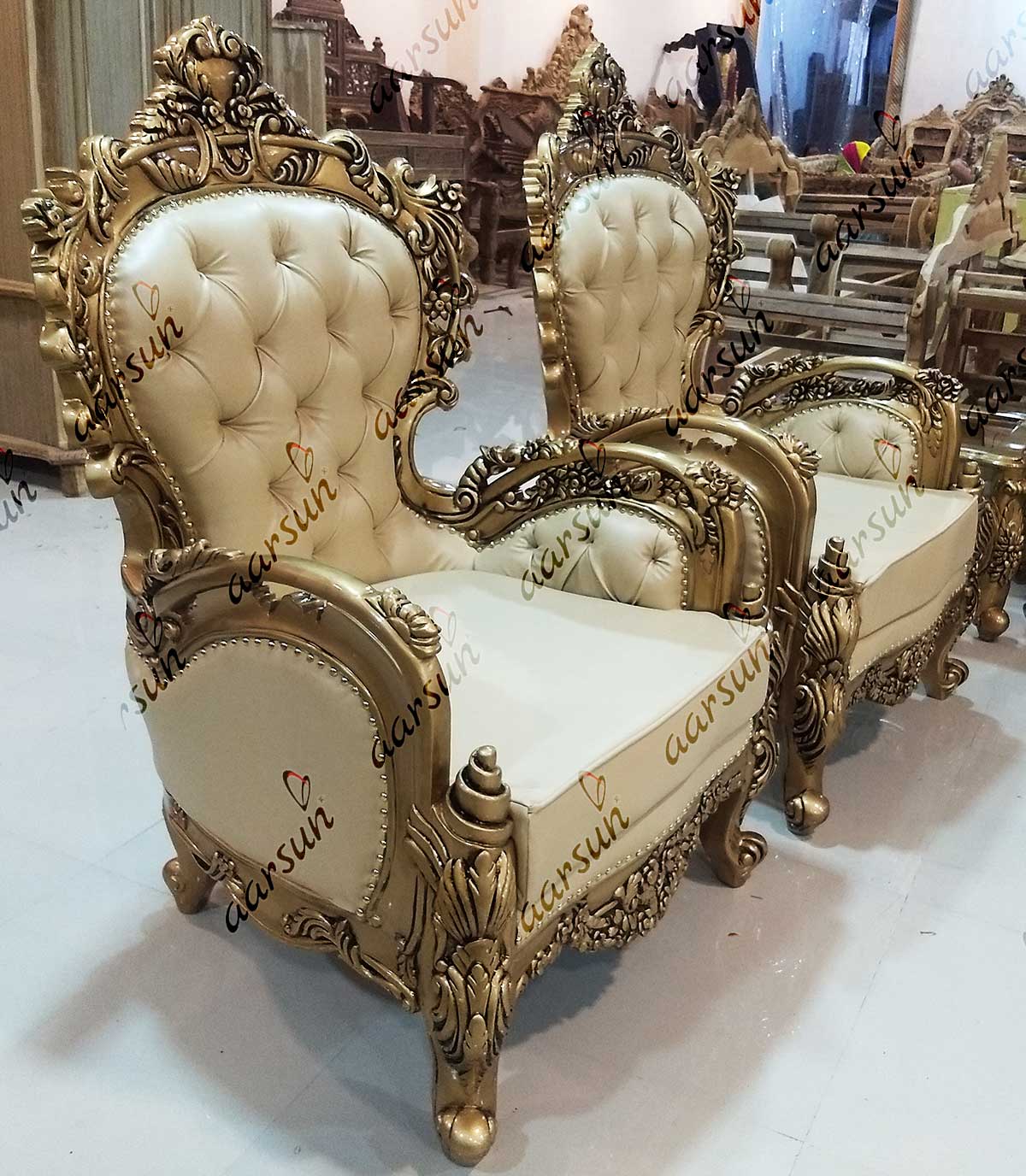 Royal Carved Wooden Sofa Set