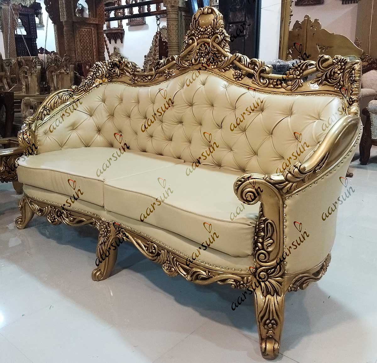 Royal Carved Wooden Sofa Set