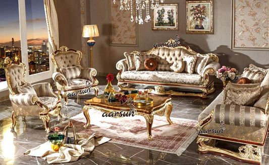 शाही यूरोपियन सोफा सेट - आरसून (Shahi European Sofa Set - Aarsun)