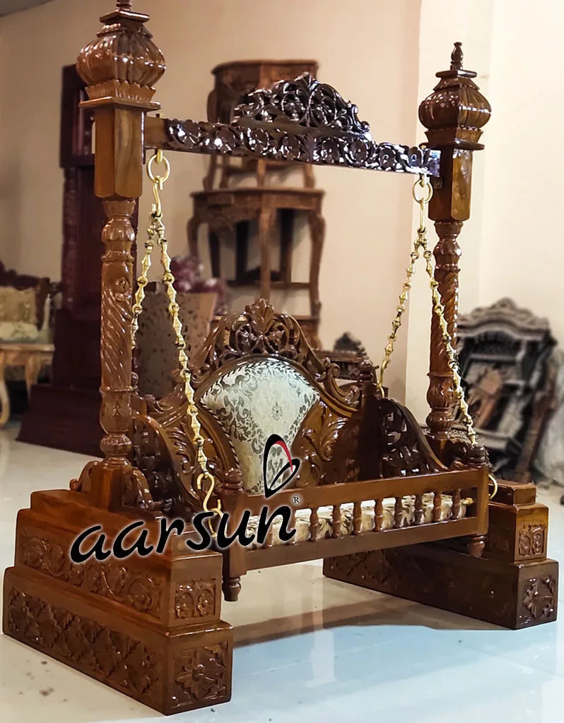 Teak Wood Krishna Jhula | Laddu Gopal Jhula YT-276