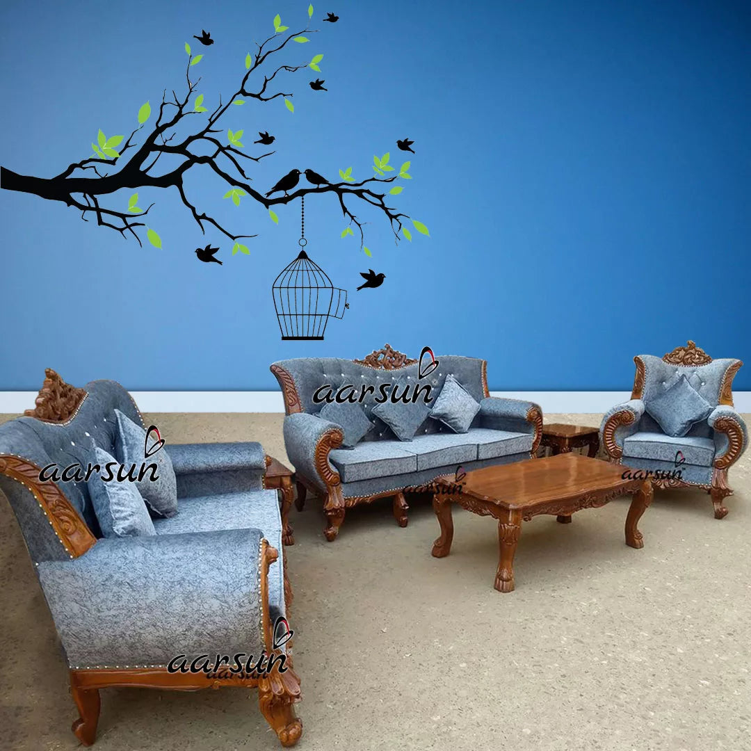 Teak Wood Sofa Set - Natural Finish YT-56