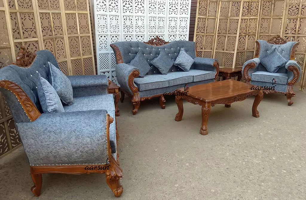 Teak Wood Sofa Set - Natural Finish YT-56