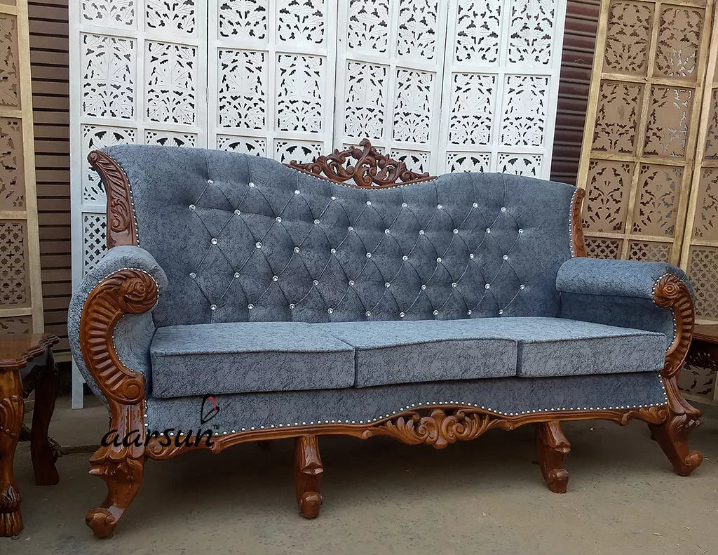 Teak Wood Sofa Set - Natural Finish YT-56