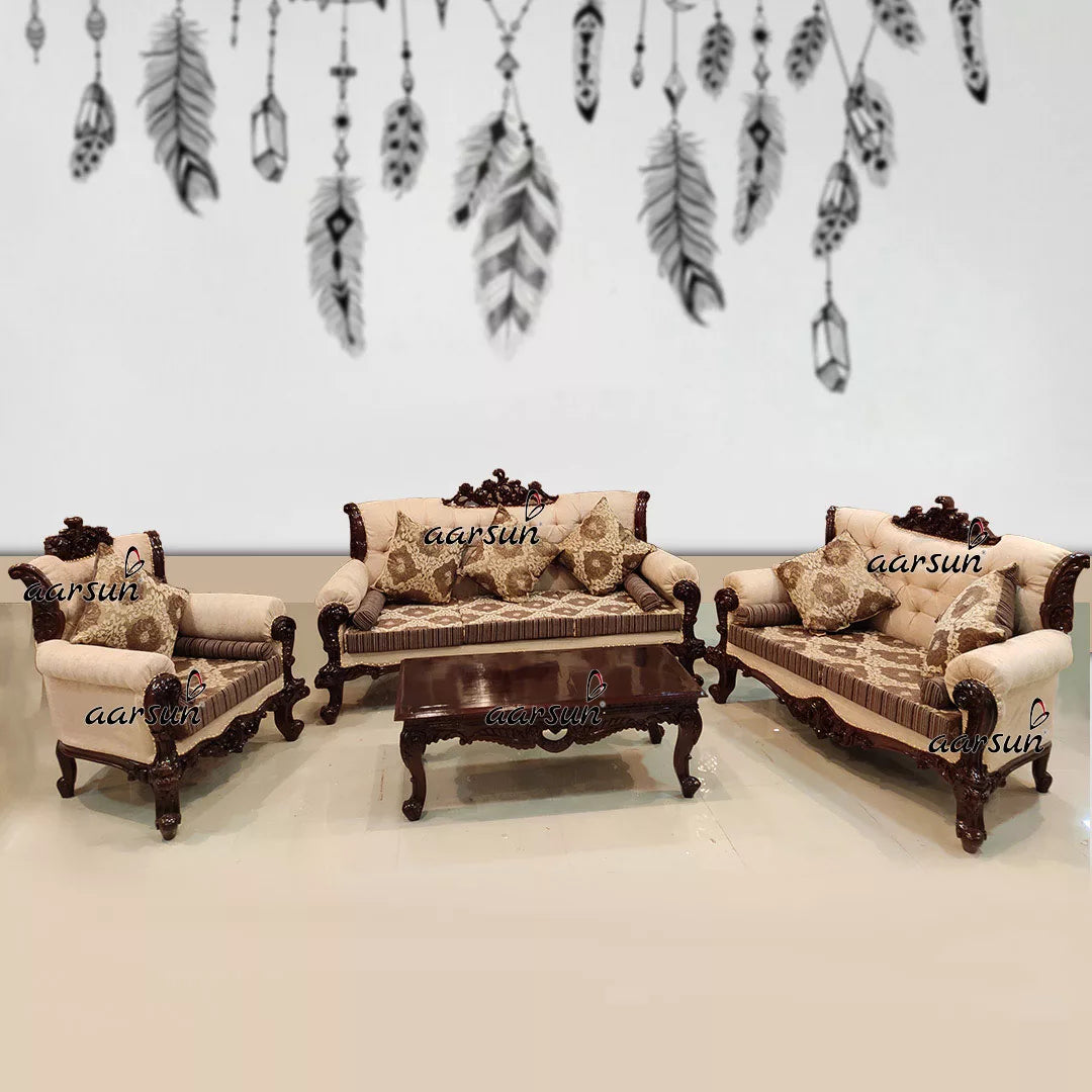 हैंडमेड लकड़ी का सोफ़ा सेट (Wooden Sofa Set)