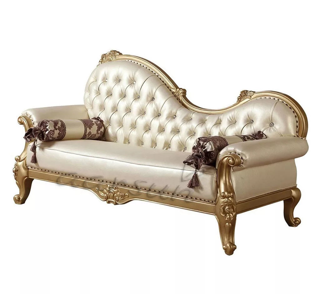 Traditional Sofa Set Antique gold finish