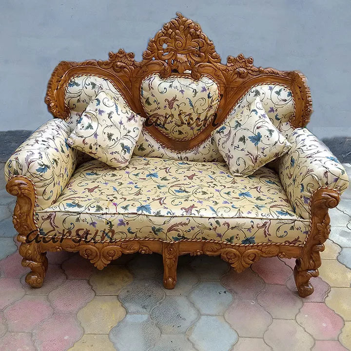 Traditional Style Sofa Set in Natural Finish YT-143