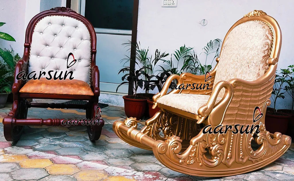 Traditional Teak Rocking Chair