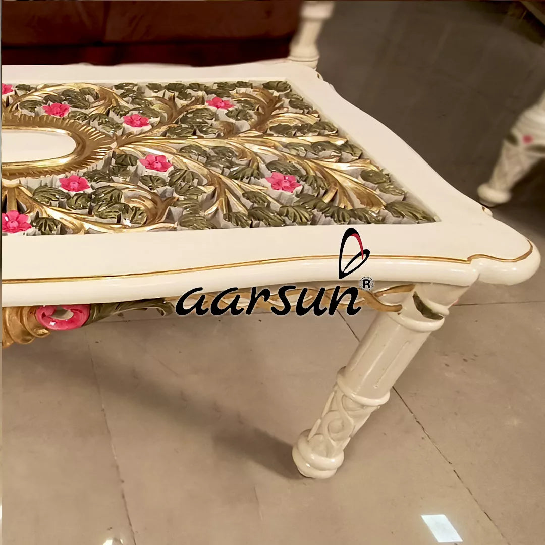 Ultra Luxury Sofa Set with Gold Leafing