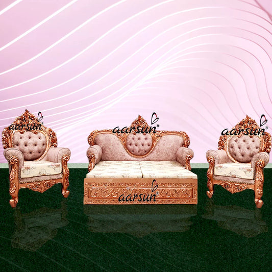 Unique Rose Gold Sofa Cum Bed YT-624