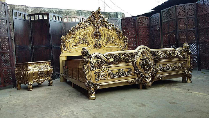 Vintage Maharaja Royal Wooden Bed Design