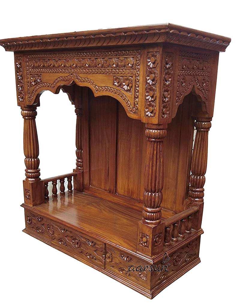 Wooden Pooja Ghar - Mandir MNDR-0110